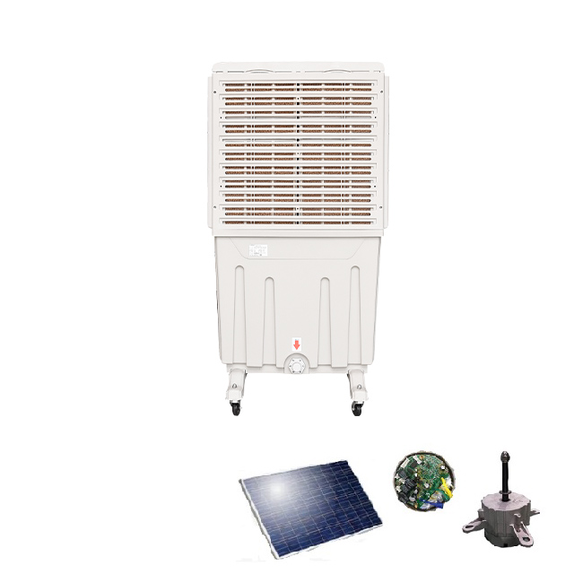 Refroidisseur d'air de puissance AC220V/DC 24v 2 en 1, refroidisseur d'air par évaporation, refroidisseur d'air mobile, Machine à air frais